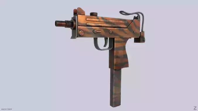 MAC10 Tiger Low-poly 3D model