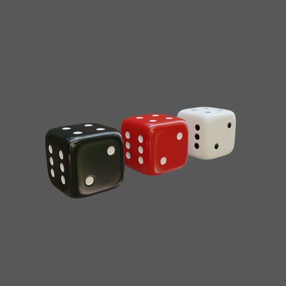 Dices dice 3D model_2