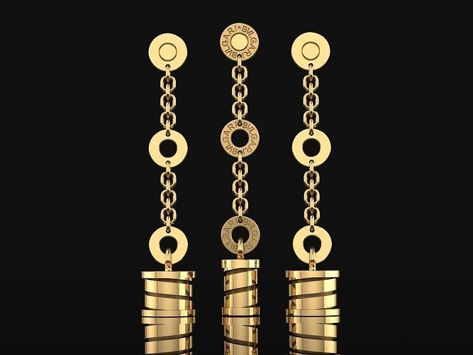 Earrings Bvlgari 3D print model