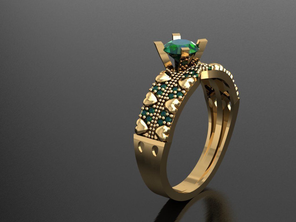TW0183- Diamond ring 3D print model_4