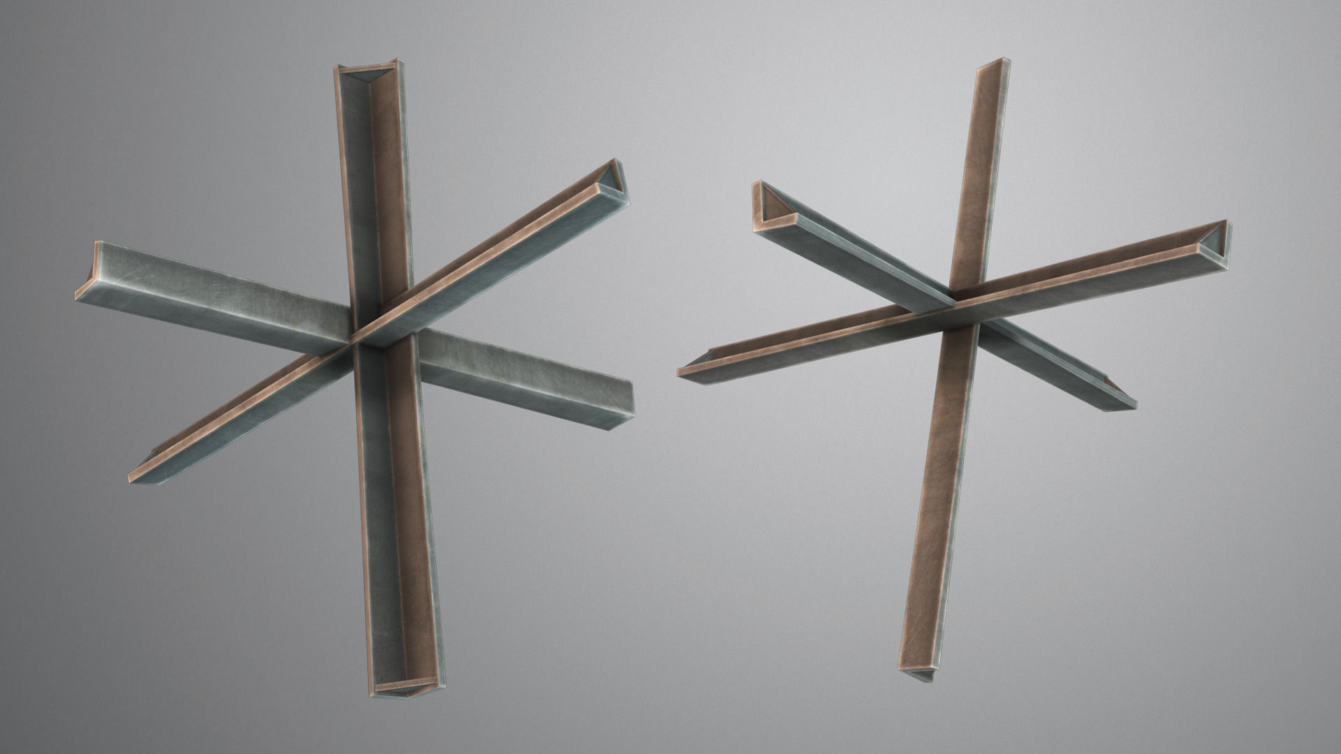 Steel Hedgehog Low-poly 3D model_1