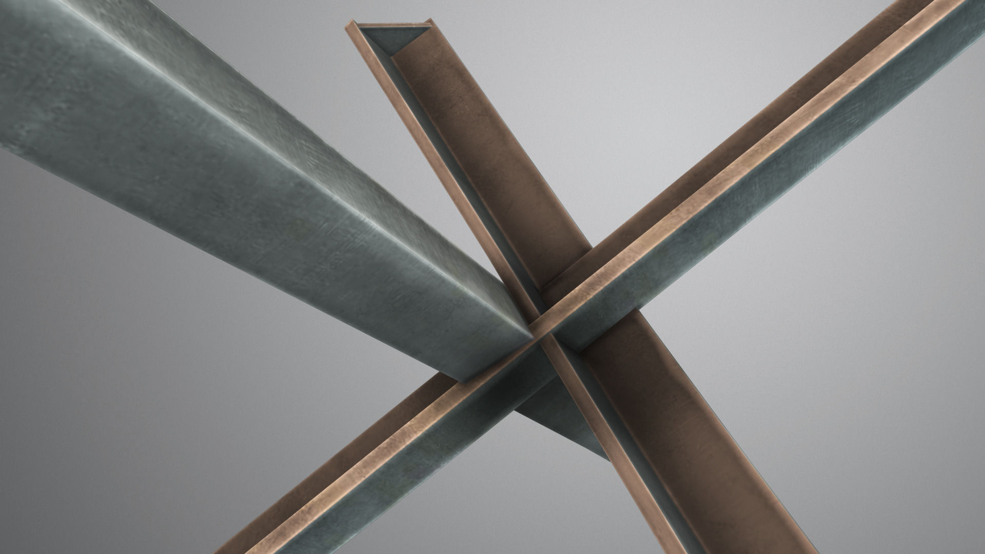 Steel Hedgehog Low-poly 3D model_3