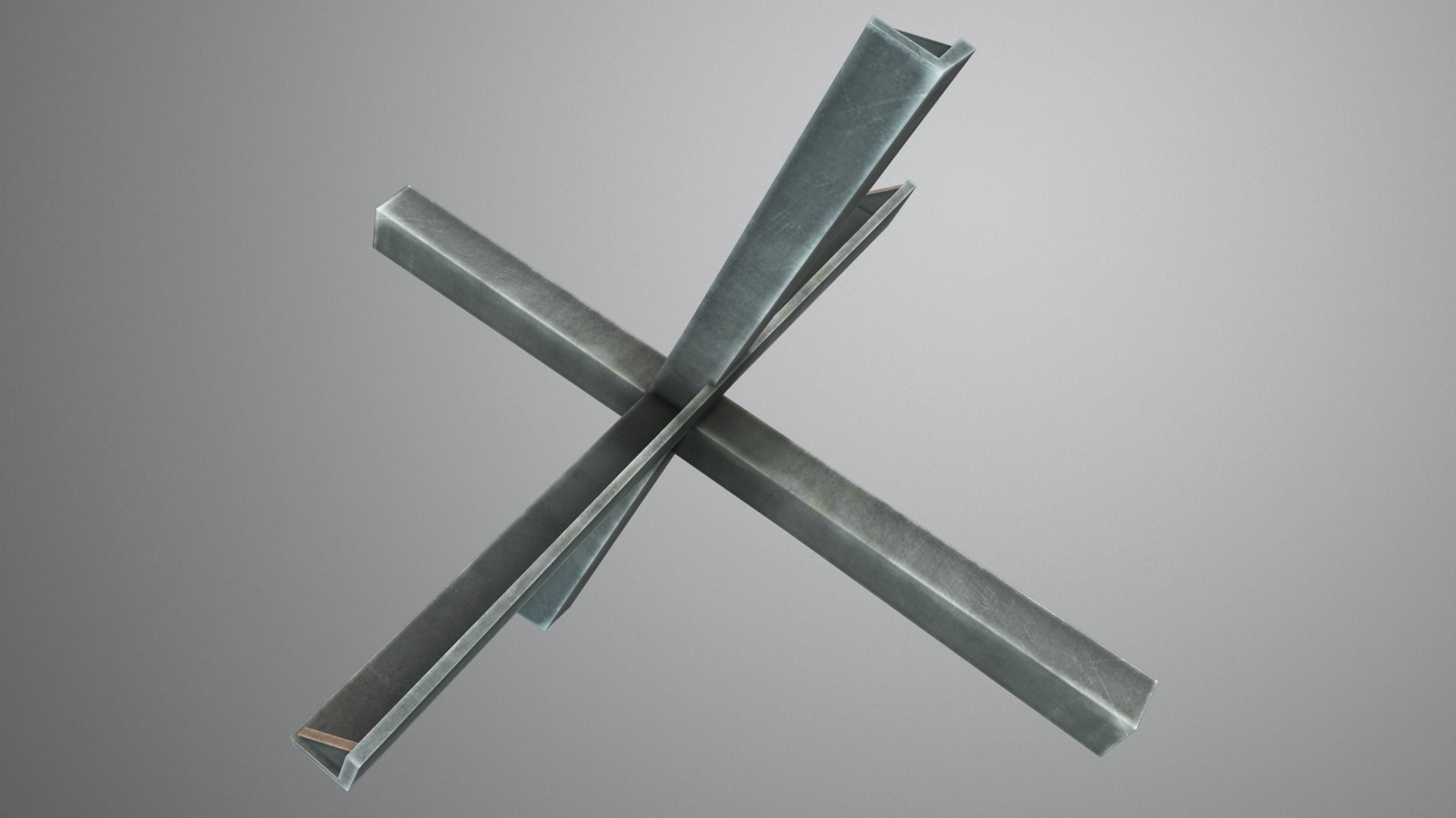 Steel Hedgehog Low-poly 3D model_2