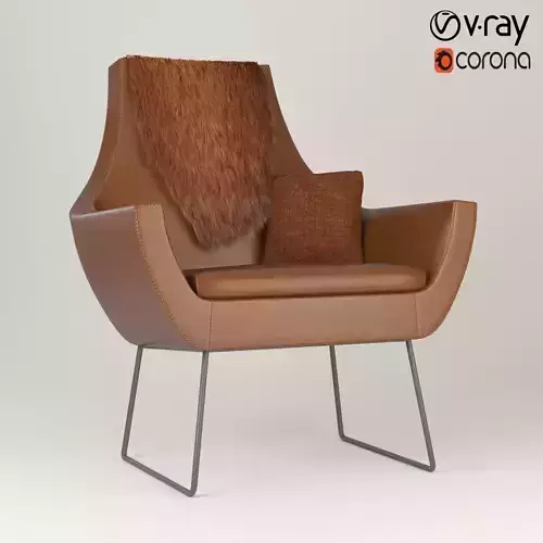 modern lether lounge chair