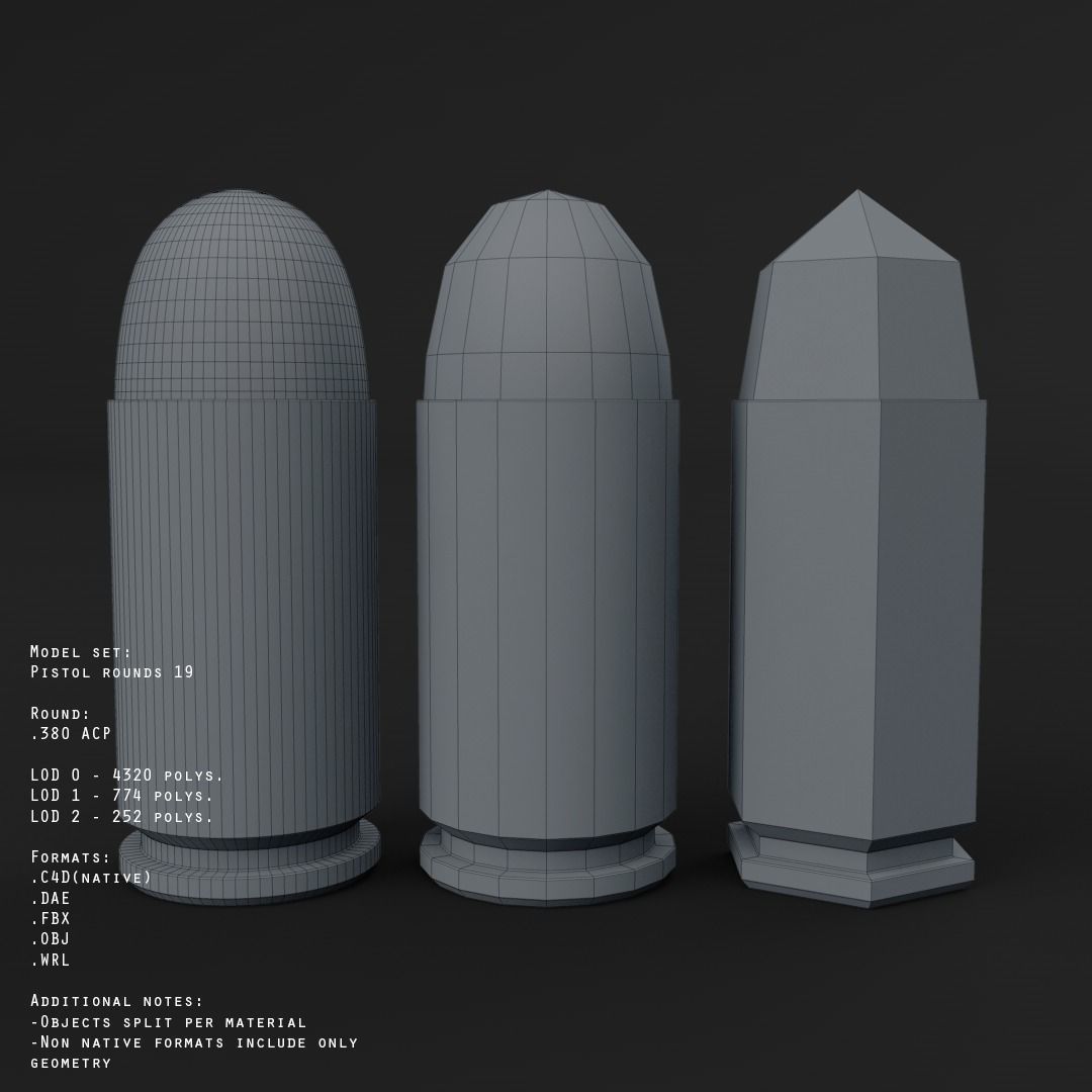 19 pistol-revolver rounds 3D model_26