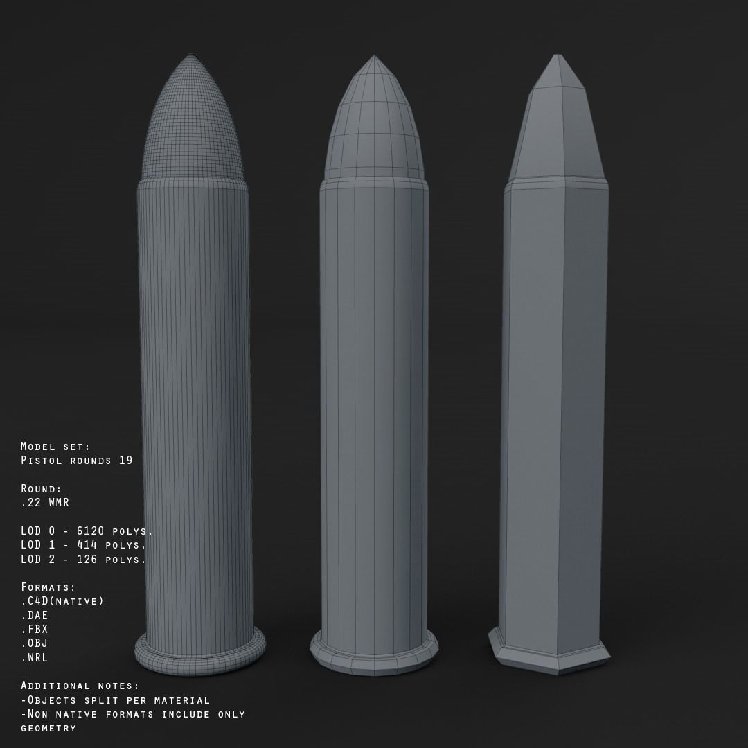 19 pistol-revolver rounds 3D model_10