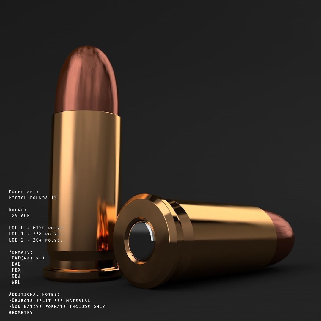 19 pistol-revolver rounds 3D model_11