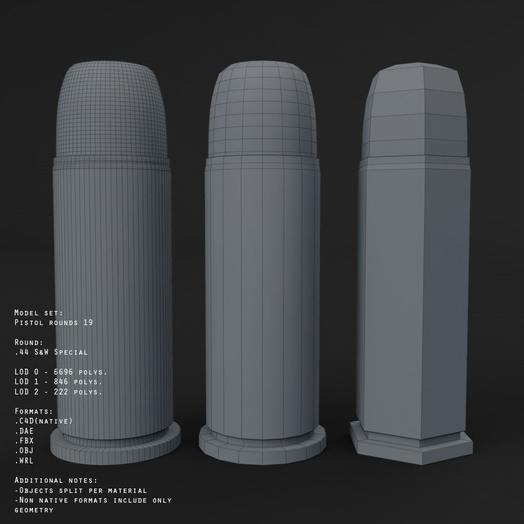 19 pistol-revolver rounds 3D model_32