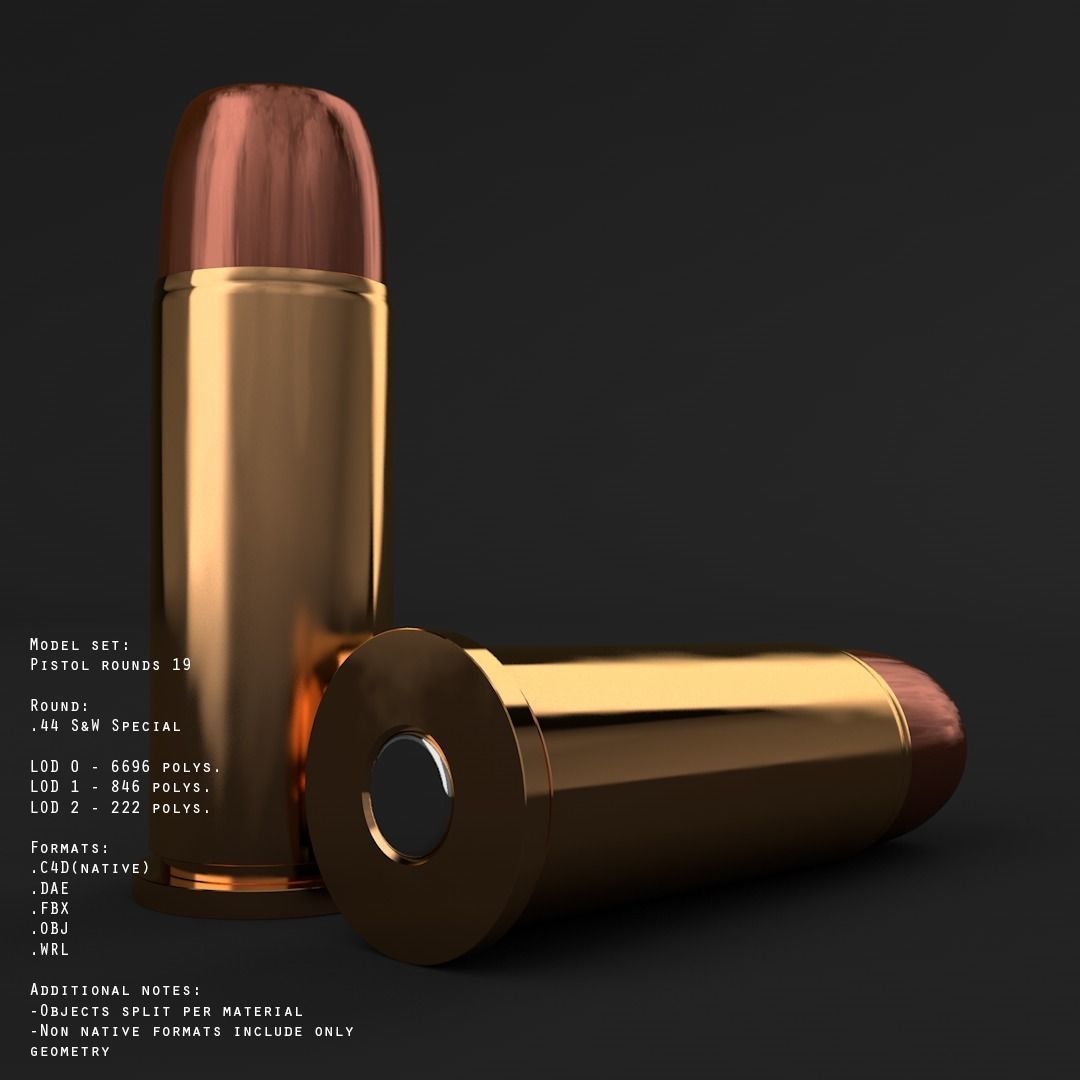 19 pistol-revolver rounds 3D model_31