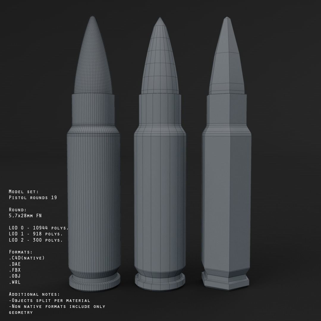 19 pistol-revolver rounds 3D model_38