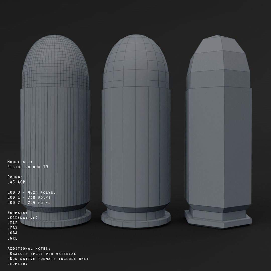 19 pistol-revolver rounds 3D model_34
