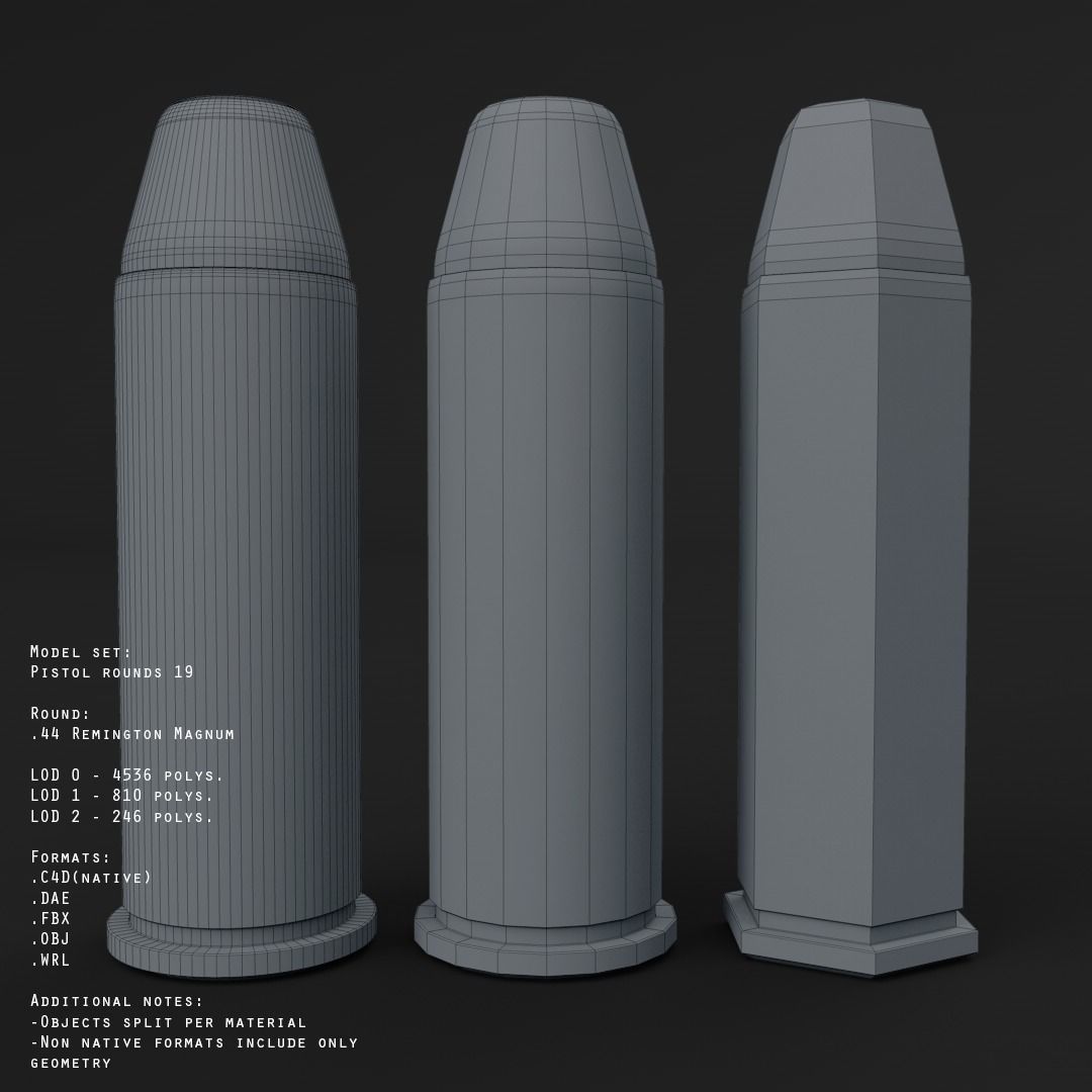 19 pistol-revolver rounds 3D model_30