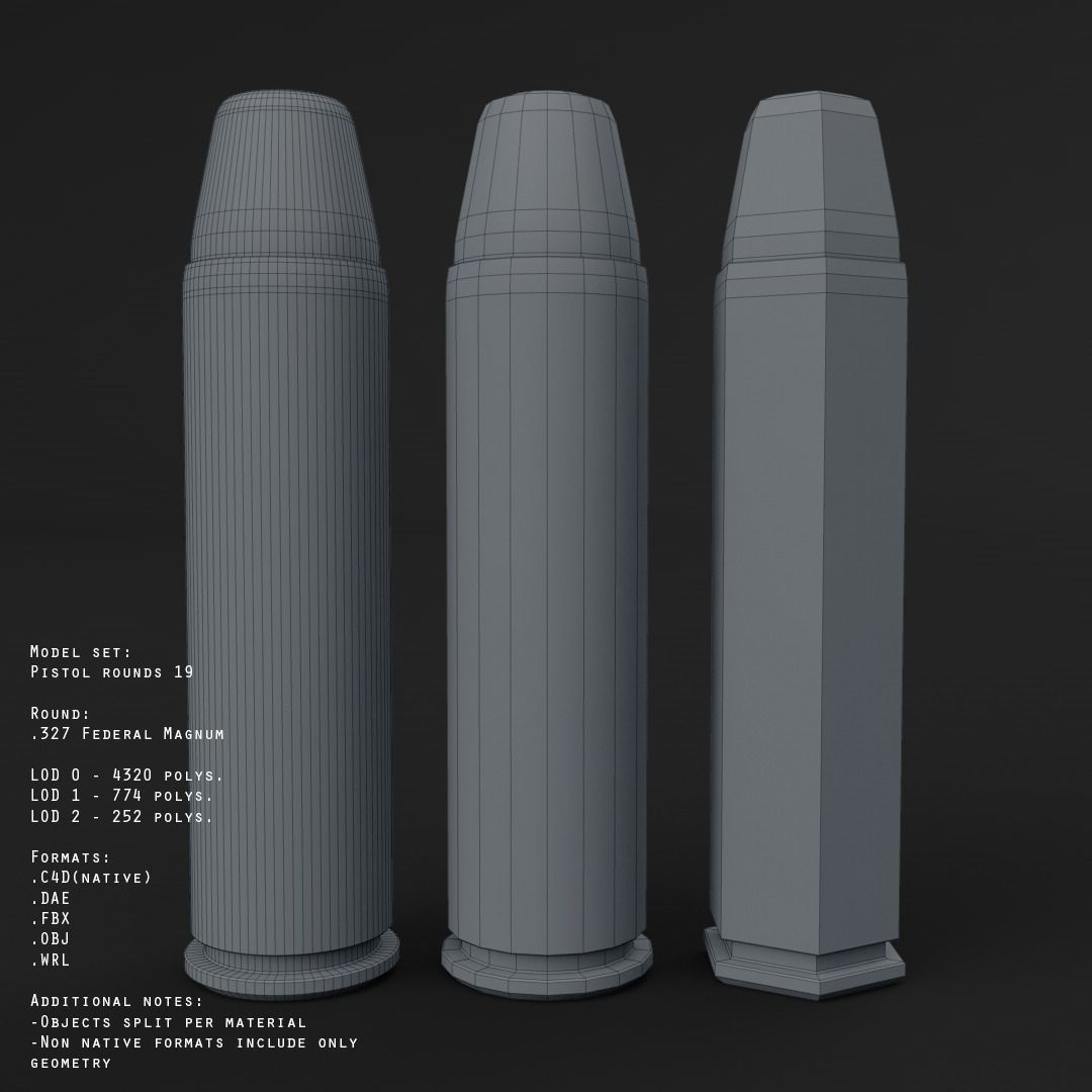 19 pistol-revolver rounds 3D model_16