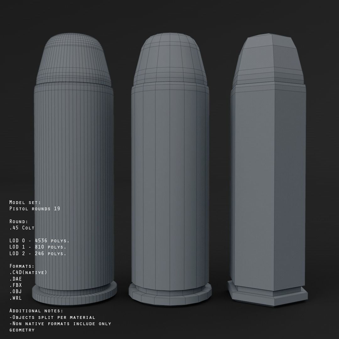 19 pistol-revolver rounds 3D model_36