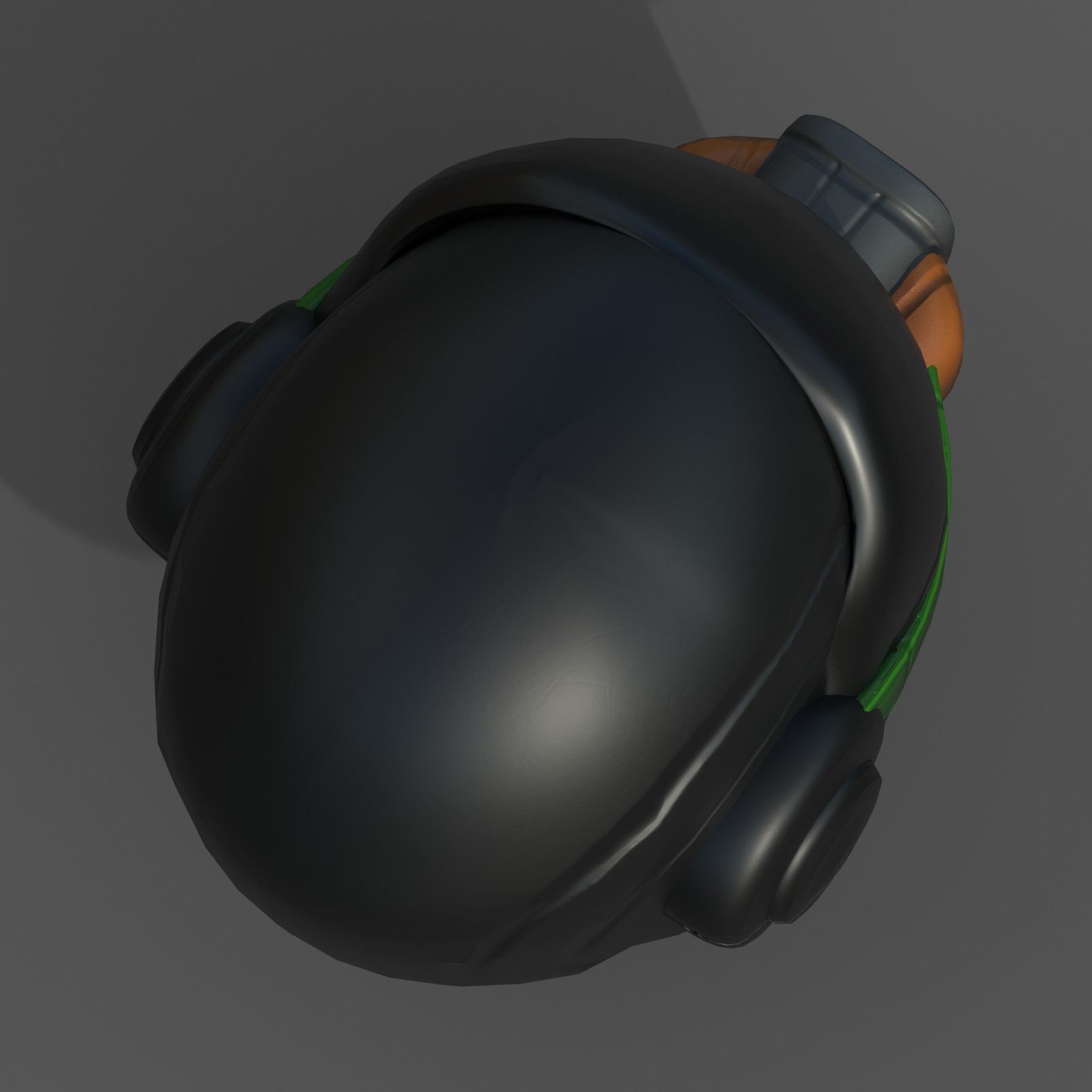 Gas mask helmet scifi fantasy armor hats military Low-poly 3D model_9