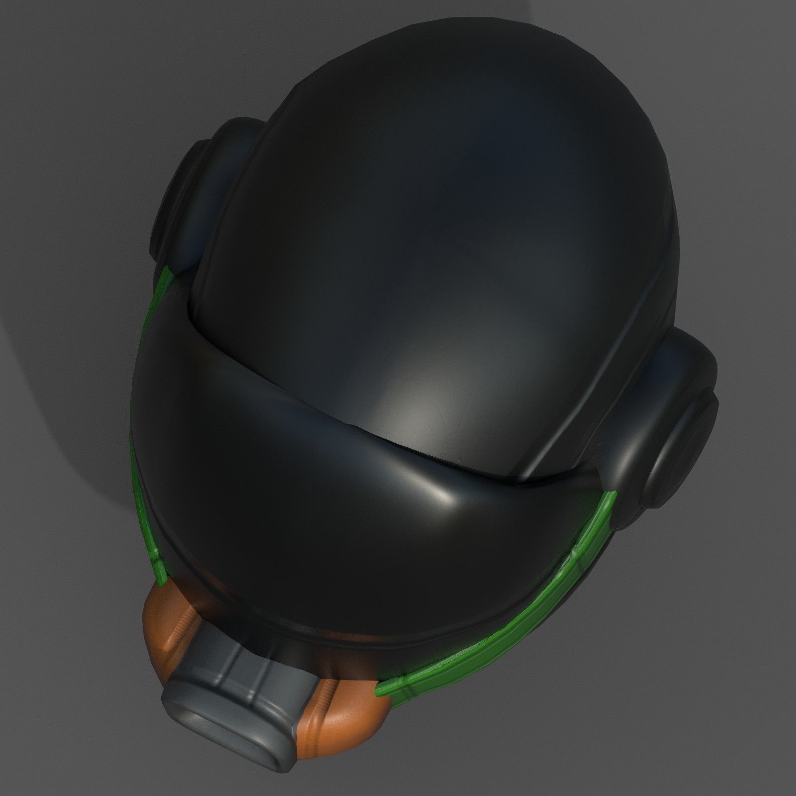 Gas mask helmet scifi fantasy armor hats military Low-poly 3D model_7