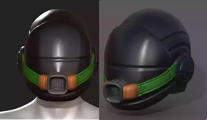 Gas mask helmet scifi fantasy armor hats military Low-poly 3D model Gas mask helmet scifi fantasy armor hats military Low-poly 3D model