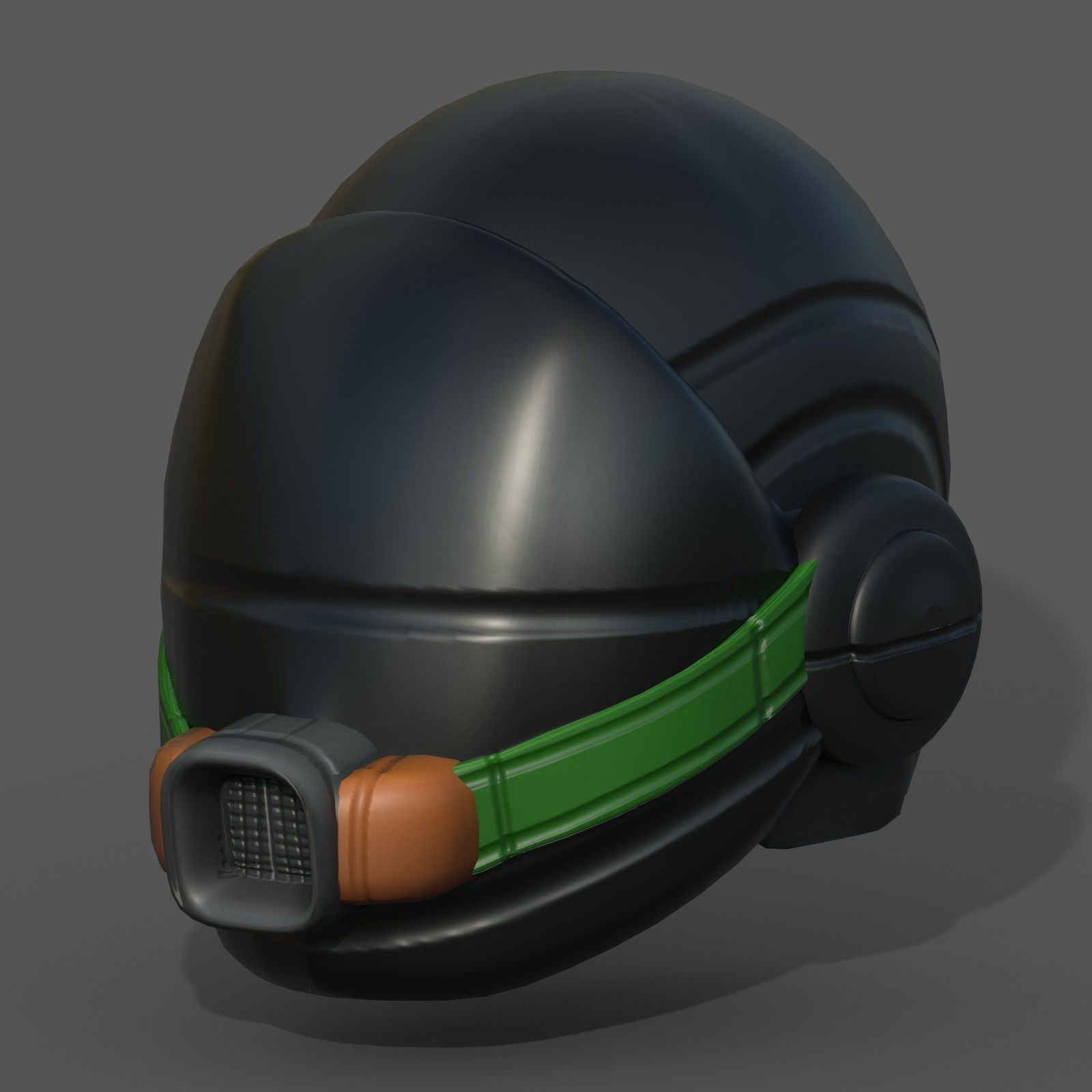 Gas mask helmet scifi fantasy armor hats military Low-poly 3D model_3