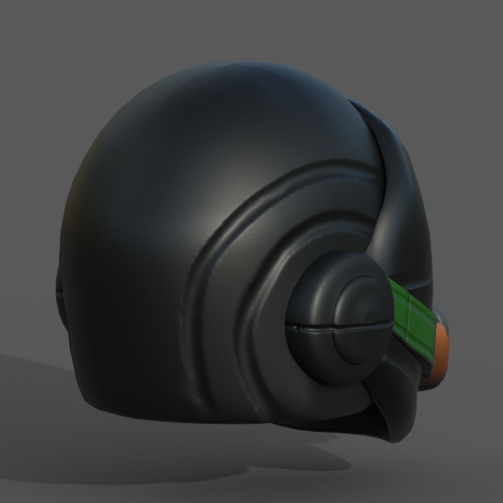 Gas mask helmet scifi fantasy armor hats military Low-poly 3D model_6