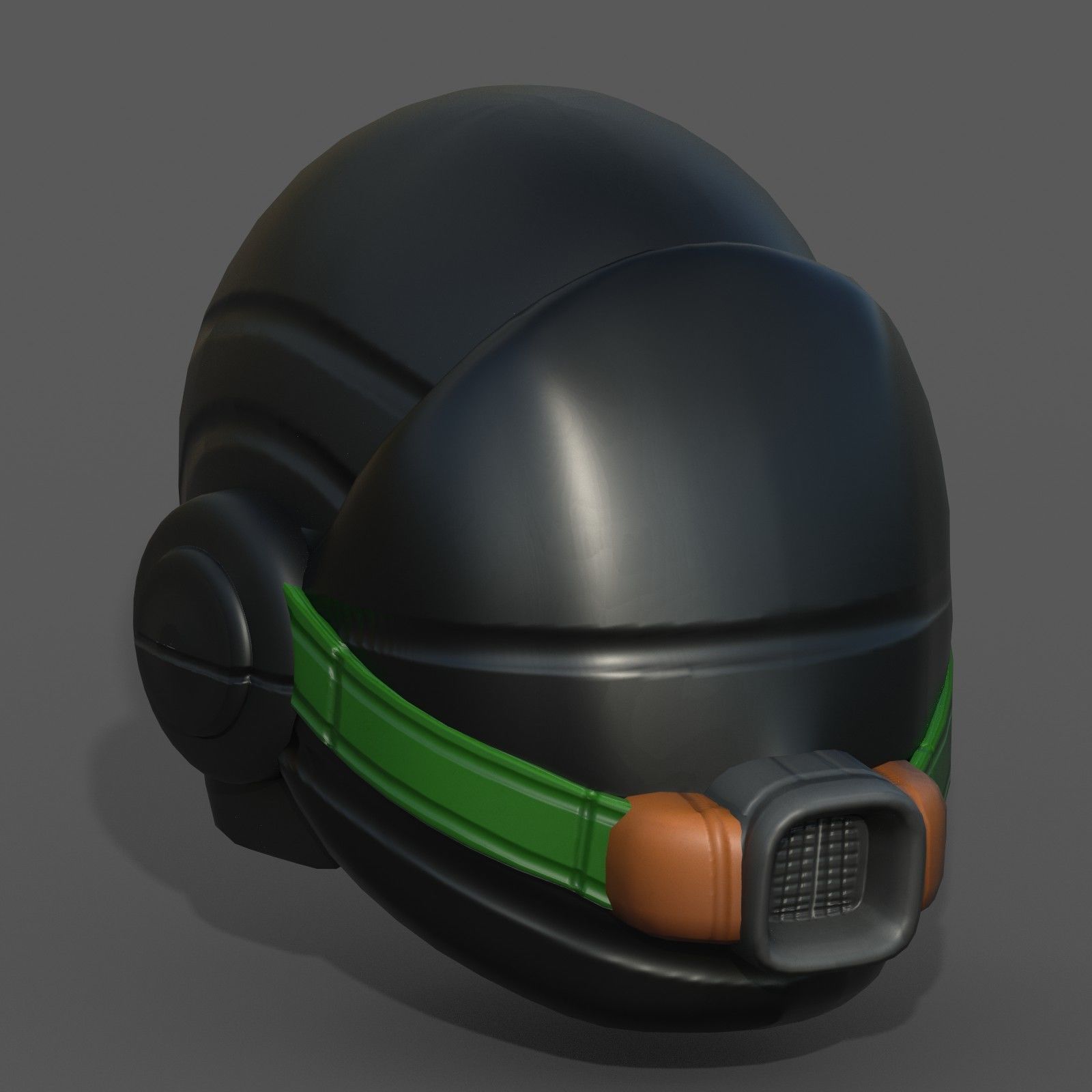 Gas mask helmet scifi fantasy armor hats military Low-poly 3D model_5