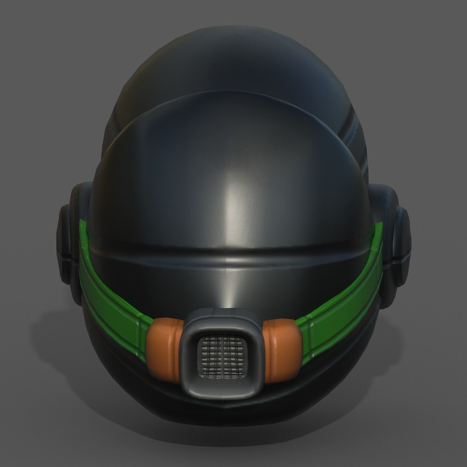 Gas mask helmet scifi fantasy armor hats military Low-poly 3D model_4