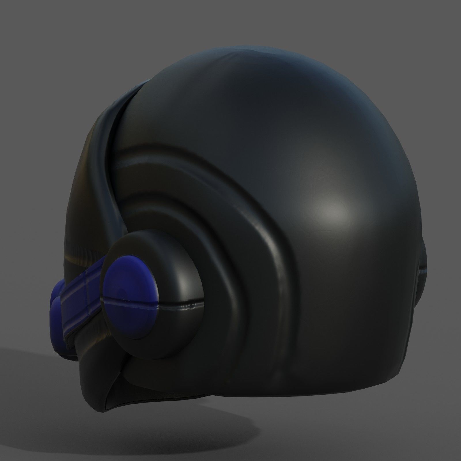 Gas mask helmet scifi fantasy armor hats military Low-poly 3D model_8