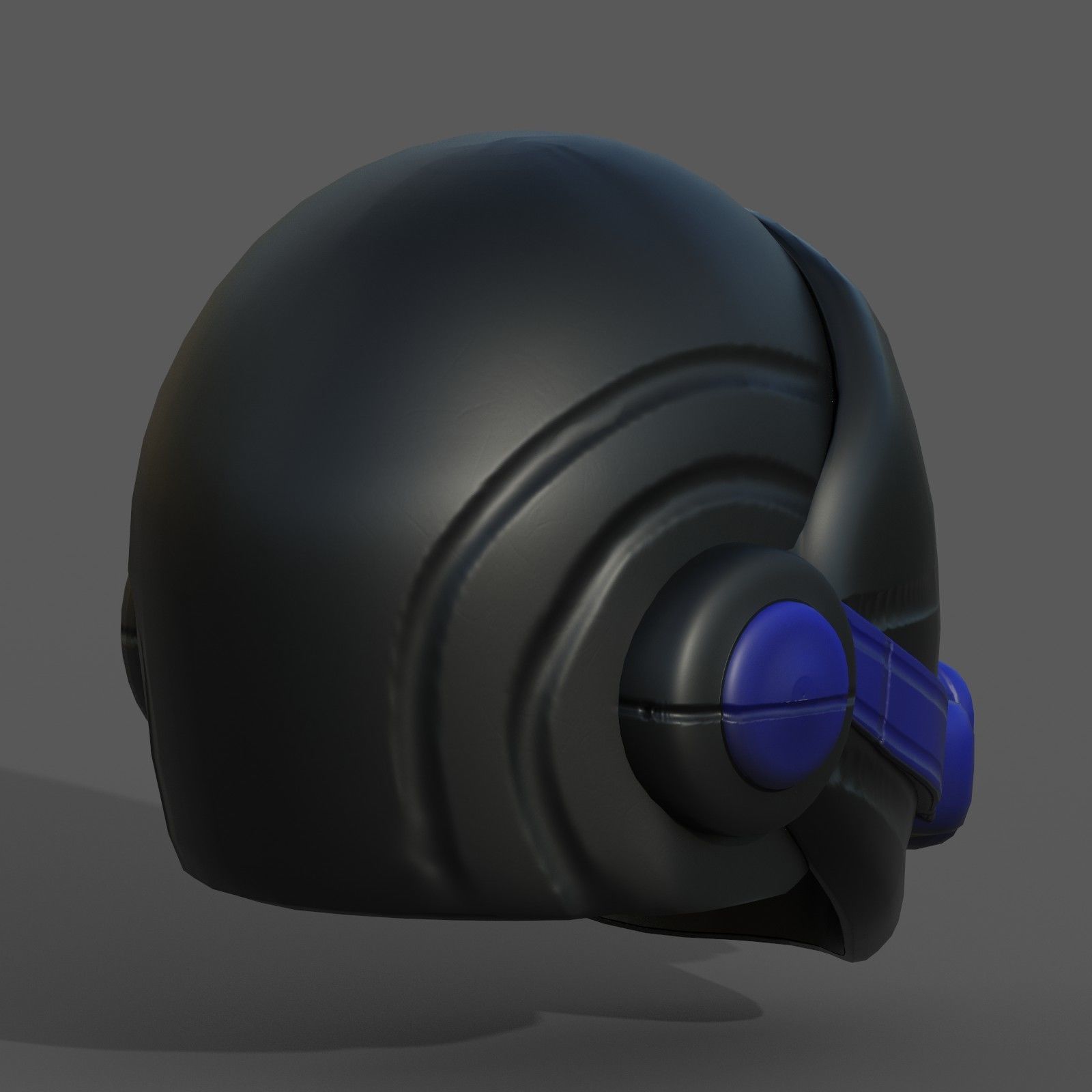 Gas mask helmet scifi fantasy armor hats military Low-poly 3D model_6