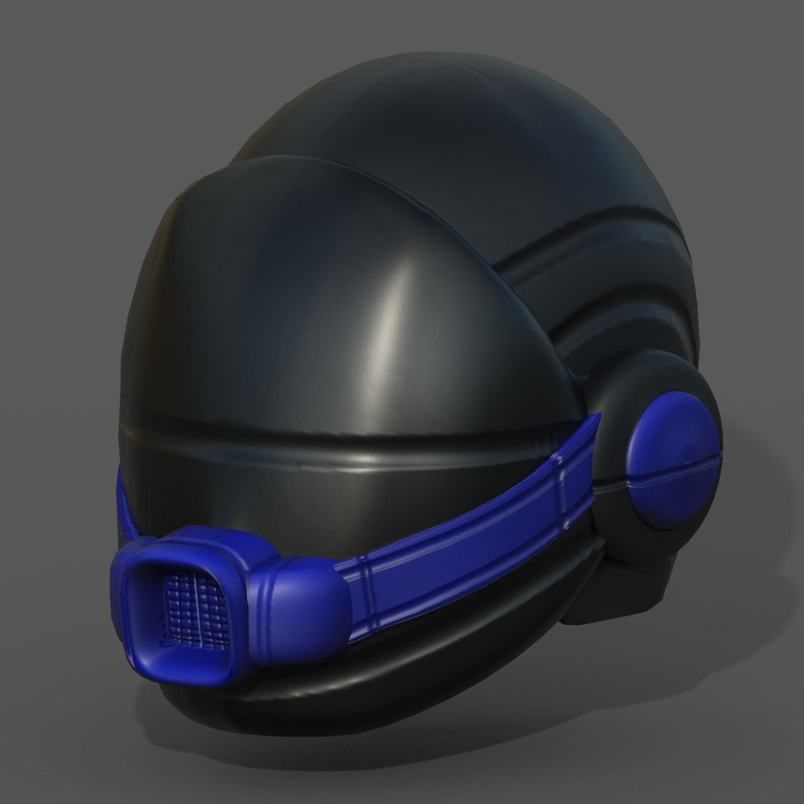 Gas mask helmet scifi fantasy armor hats military Low-poly 3D model_3