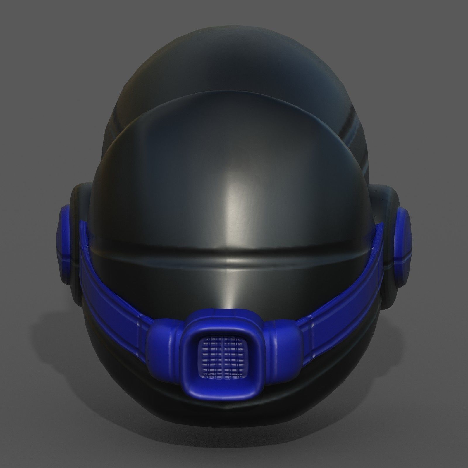 Gas mask helmet scifi fantasy armor hats military Low-poly 3D model_4