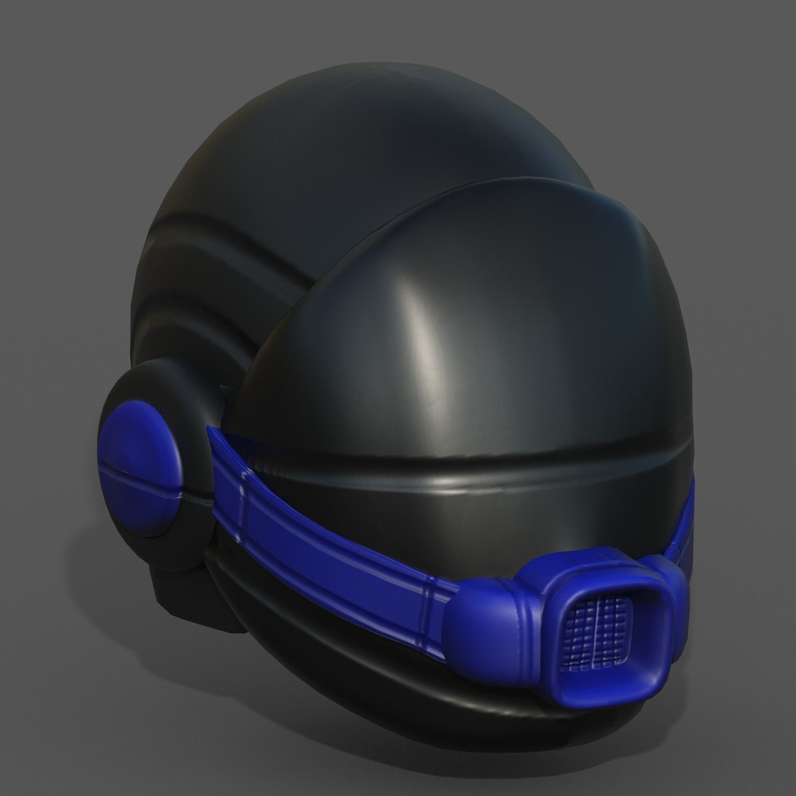 Gas mask helmet scifi fantasy armor hats military Low-poly 3D model_5