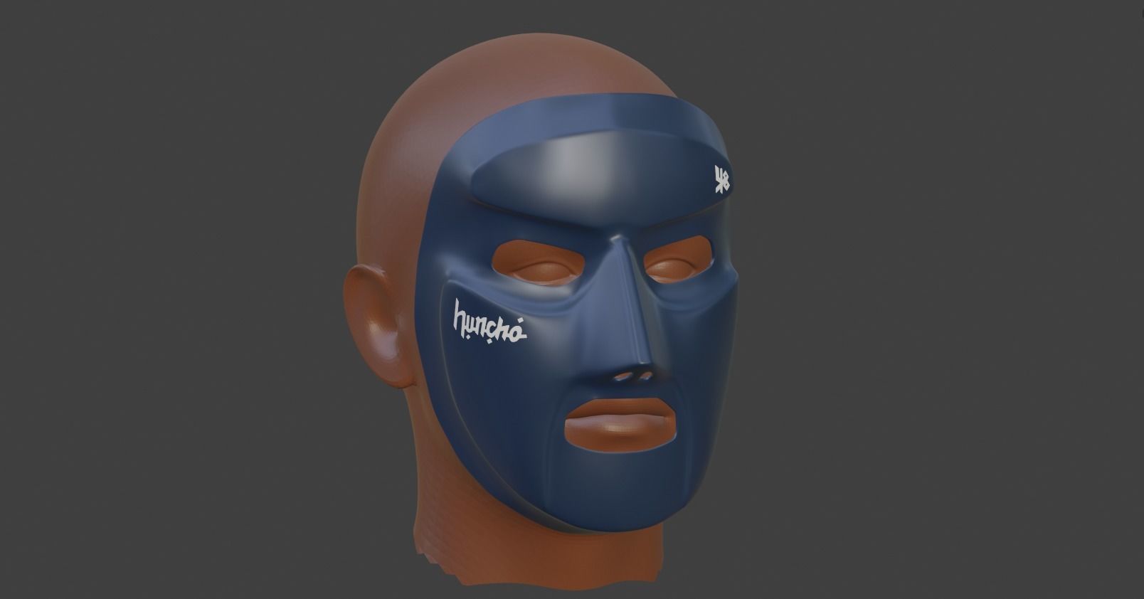 M Huncho mask 3D print model_1