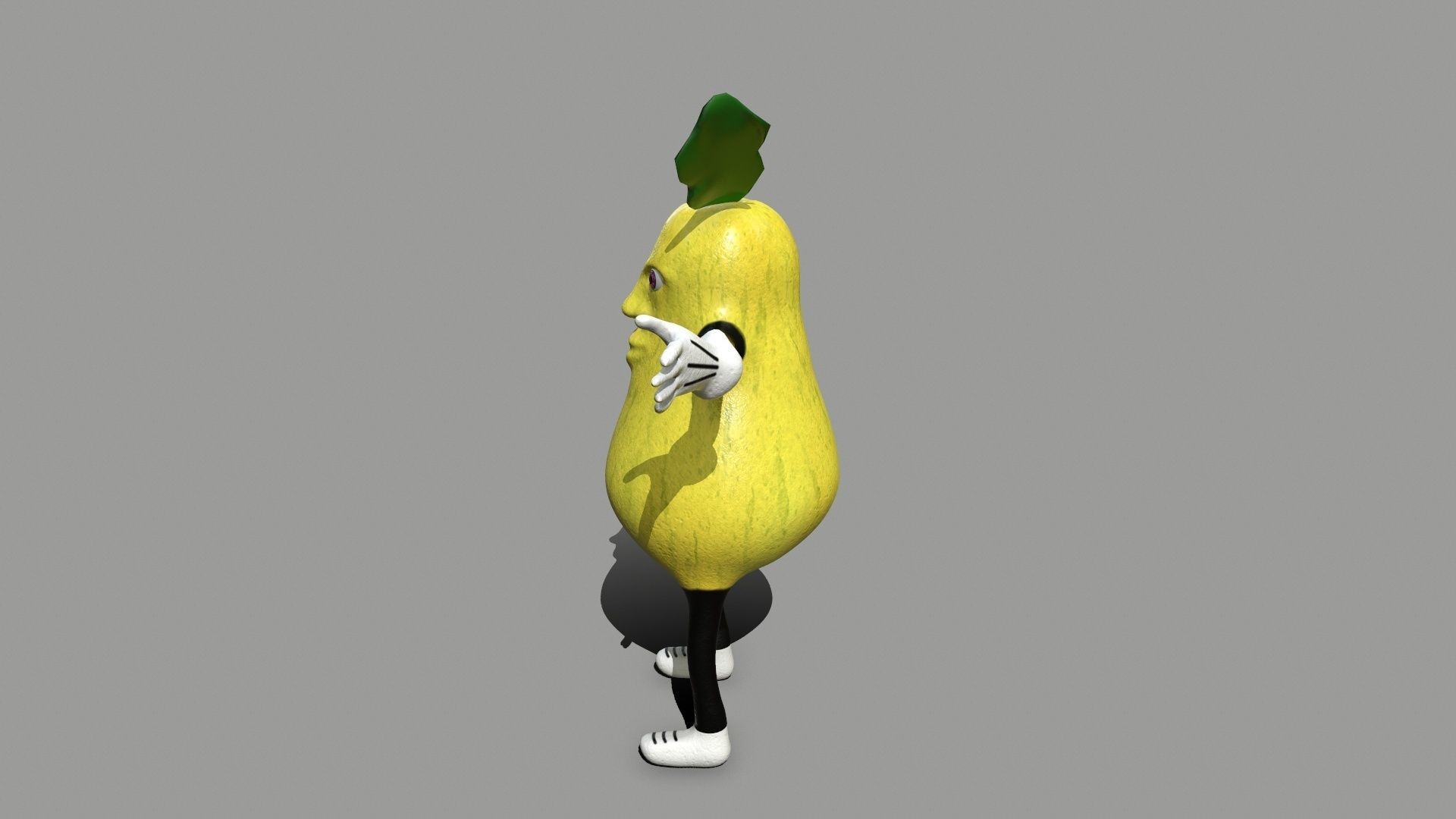 Fat Pear Low-poly 3D model_3