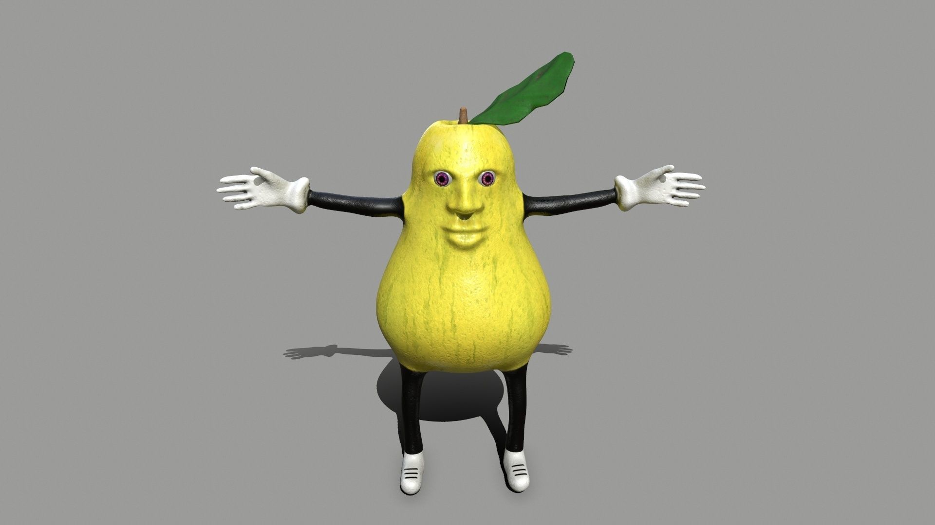 Fat Pear Low-poly 3D model_1