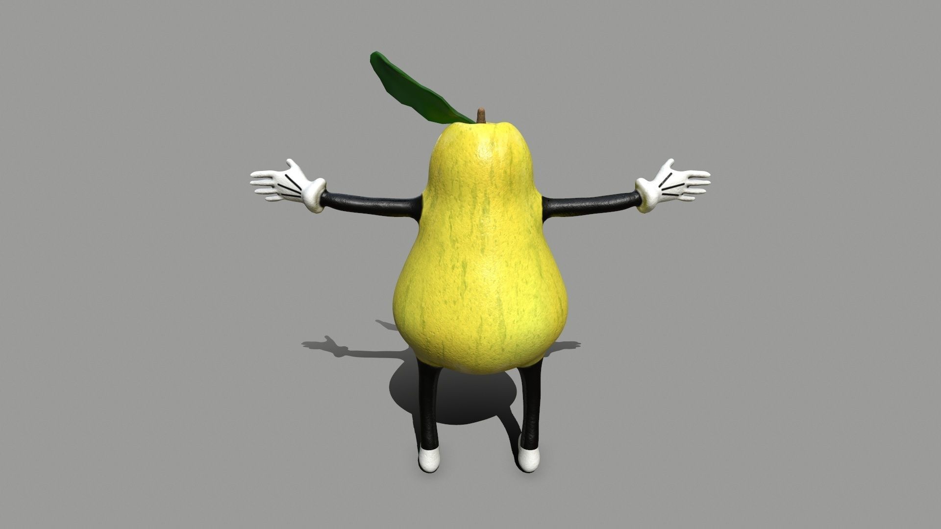 Fat Pear Low-poly 3D model_5