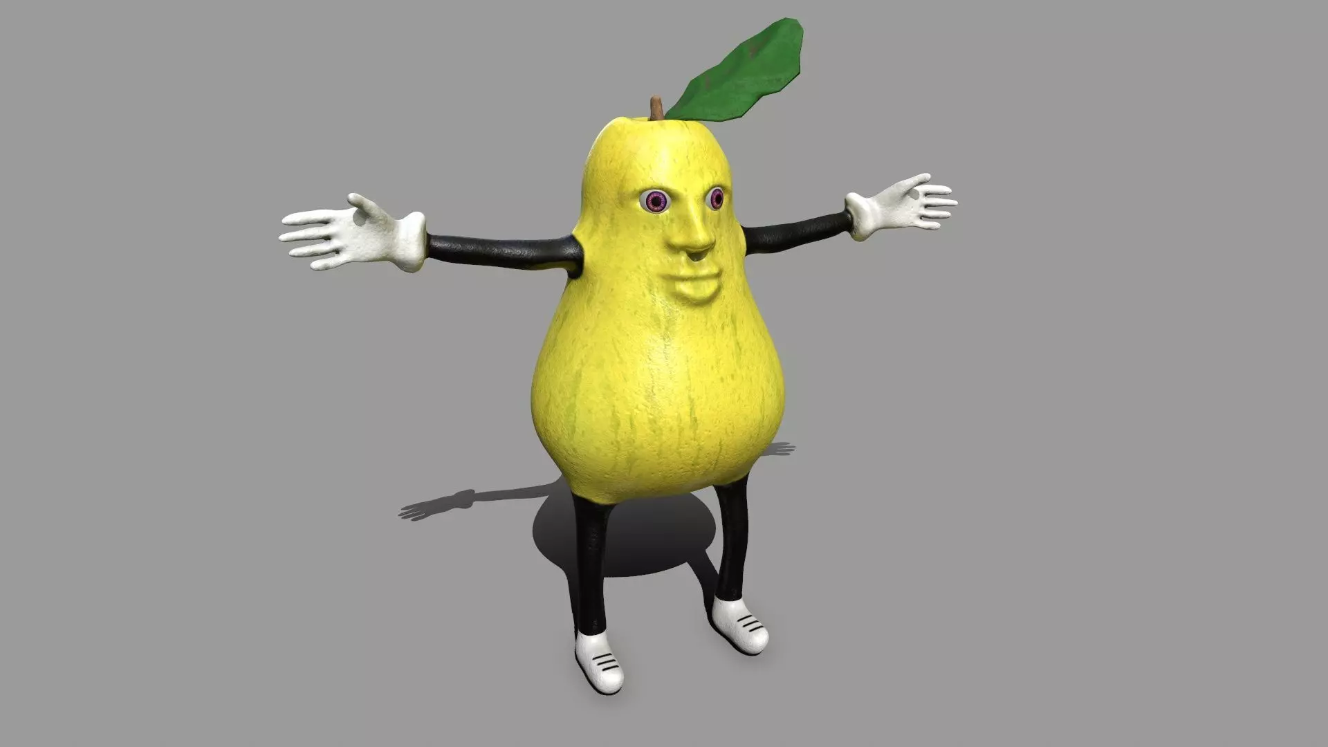 Fat Pear Low-poly 3D model_0