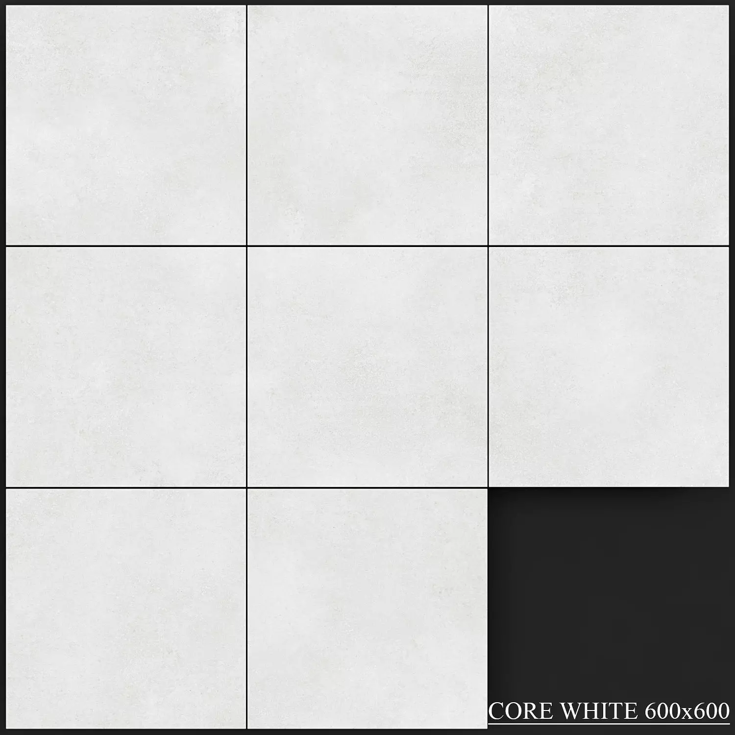 Yurtbay Seramik Core White 600x600 3D model_0