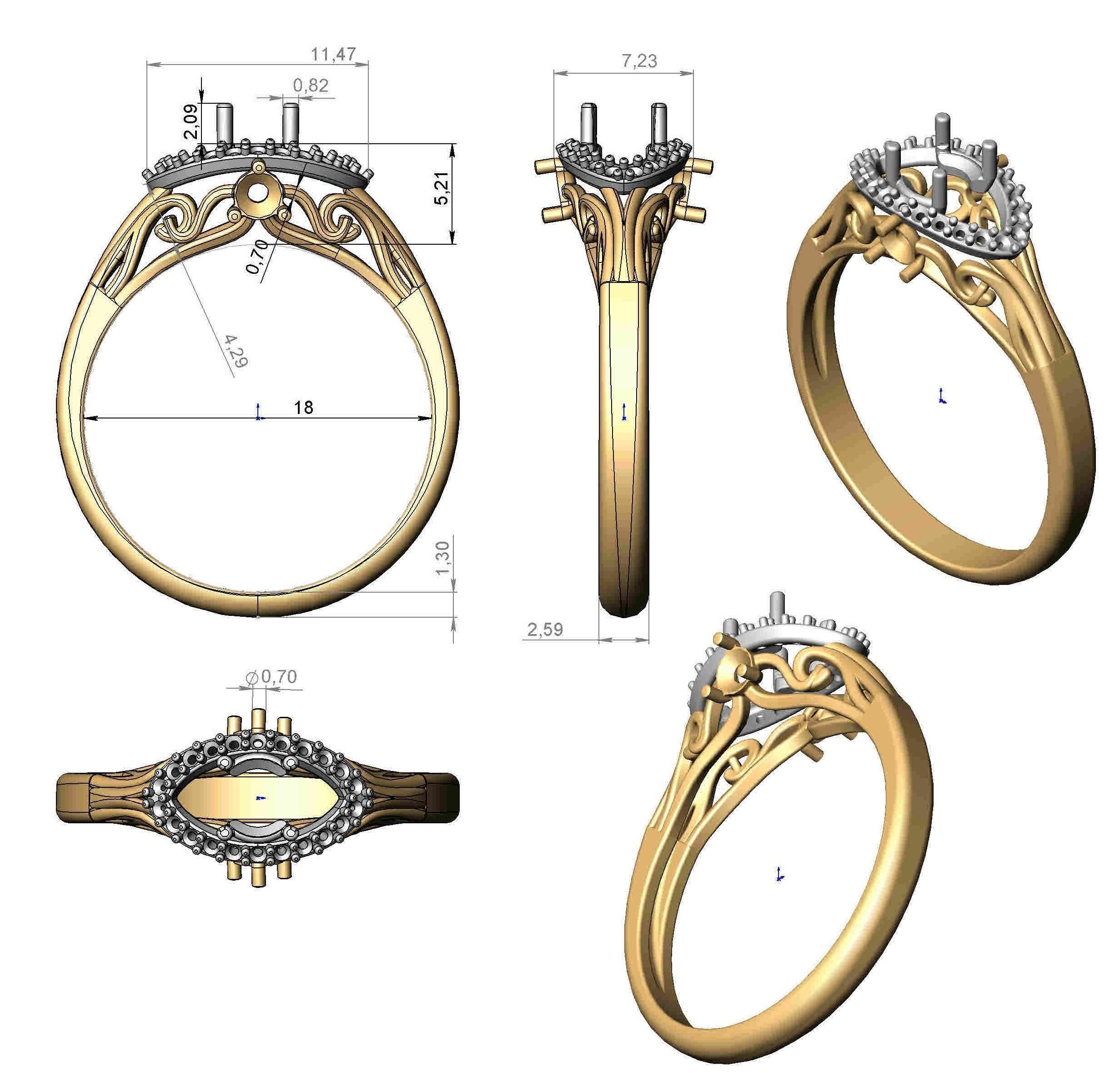 Ring  101-2 3D print model_9