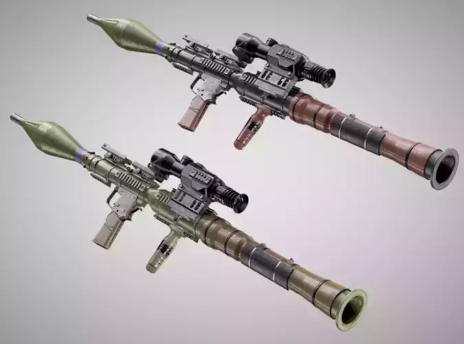 AirTronic Precision Rocket Launcher PSRL FPS Game Ready Weapon Low-poly 3D model