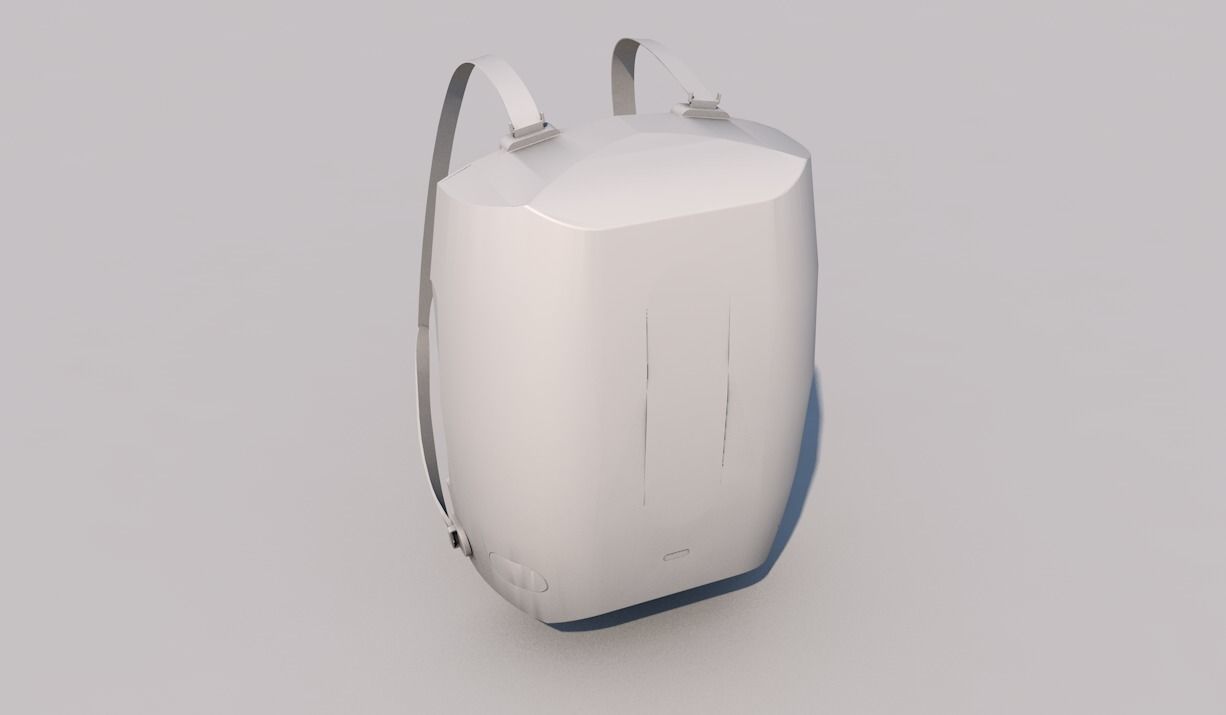 Keeback - futuristic stylish digital backpack Low-poly 3D model_8