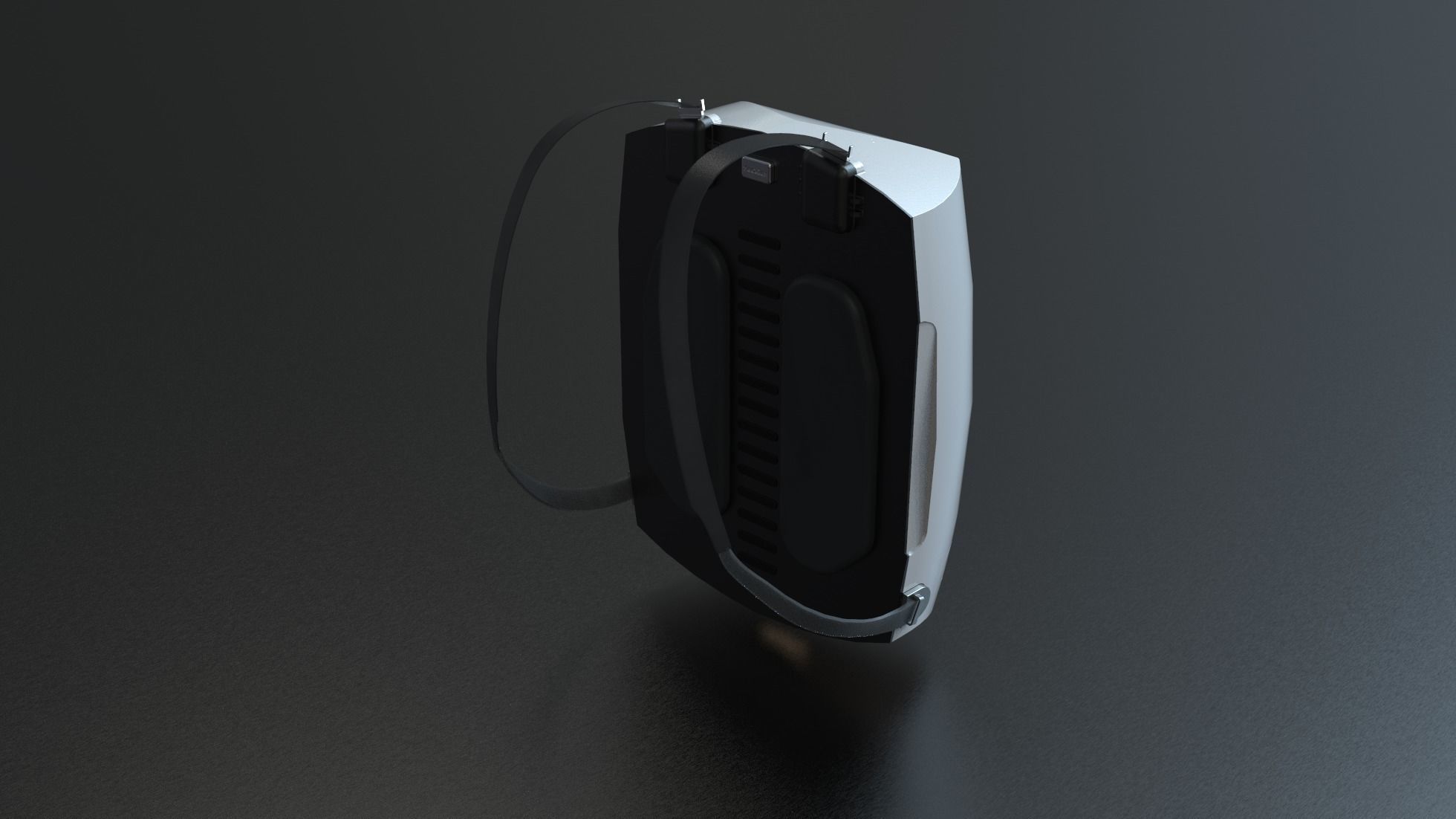 Keeback - futuristic stylish digital backpack Low-poly 3D model_6