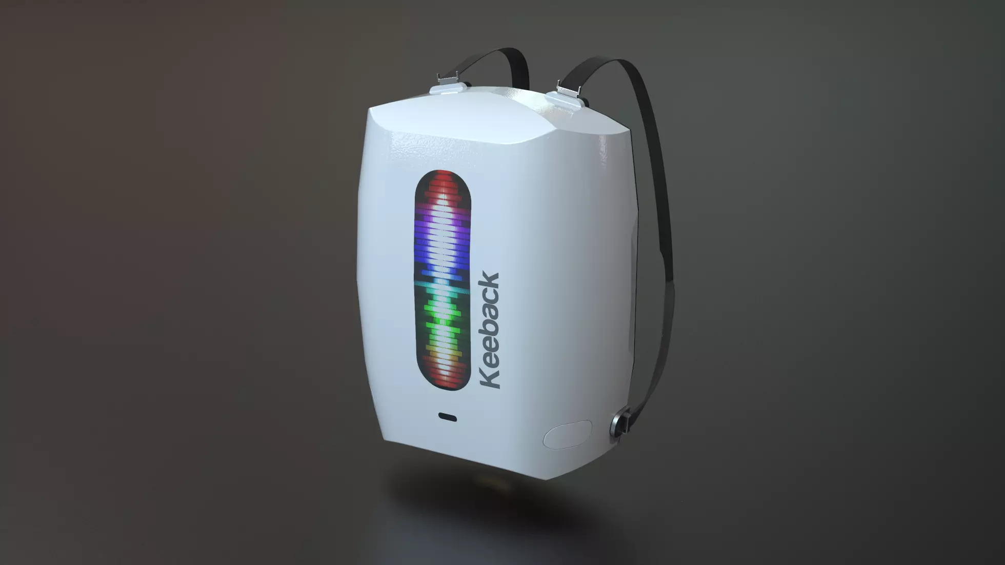 Keeback - futuristic stylish digital backpack Low-poly 3D model_0