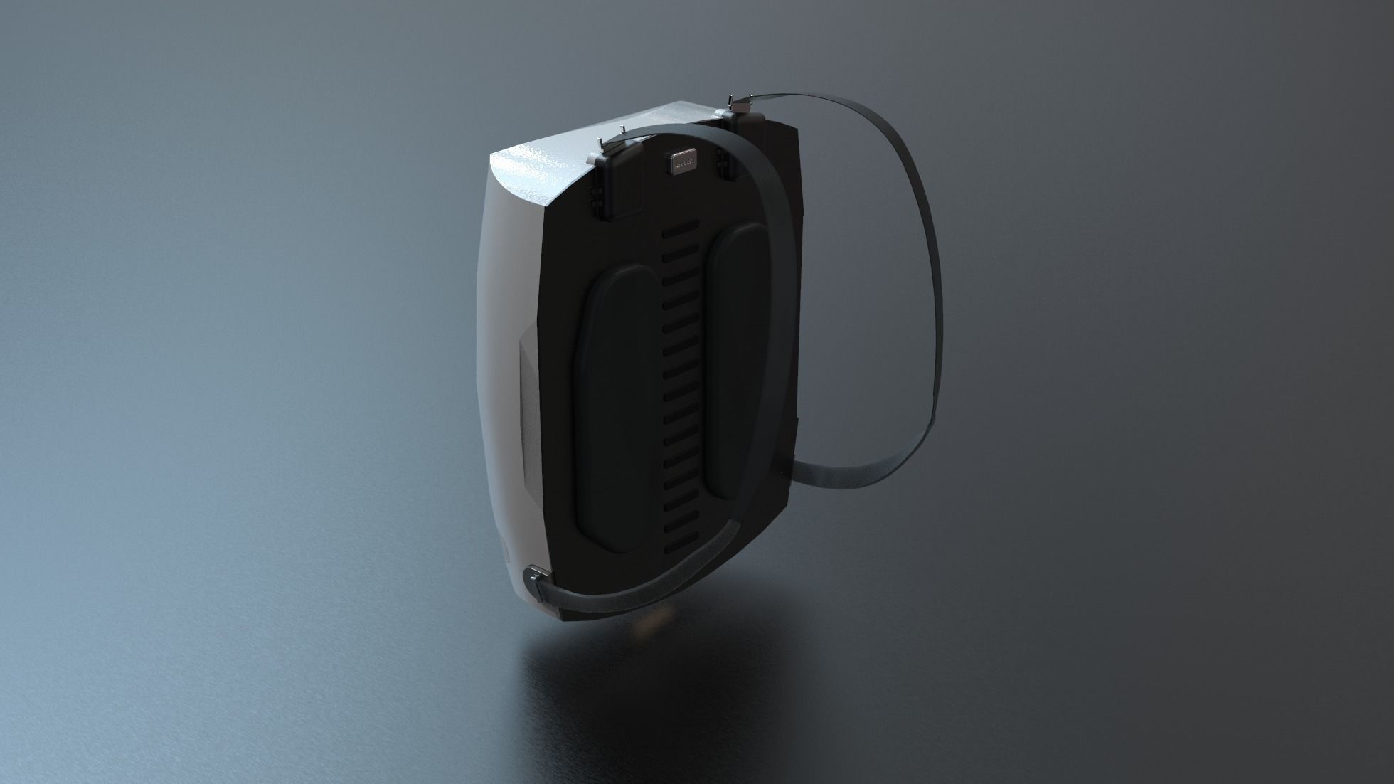 Keeback - futuristic stylish digital backpack Low-poly 3D model_4