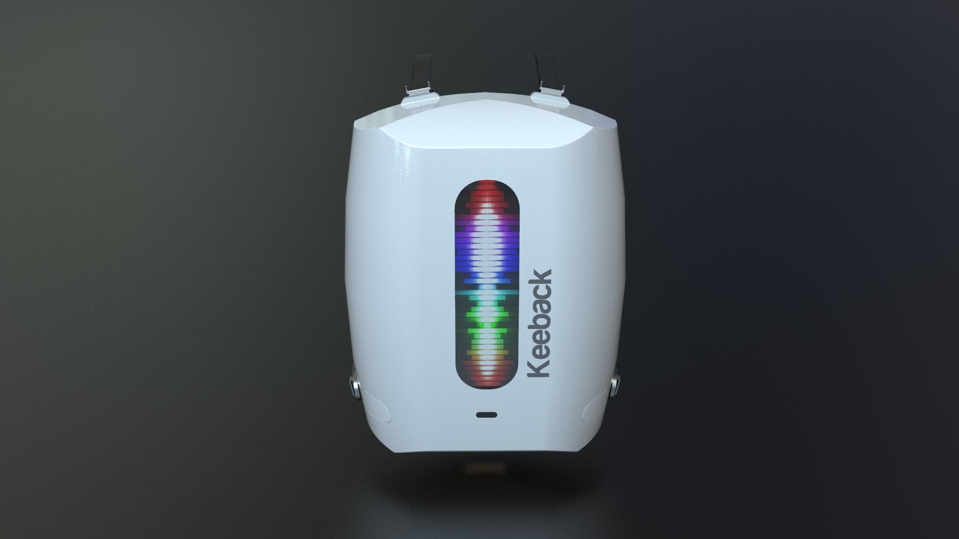 Keeback - futuristic stylish digital backpack Low-poly 3D model_2