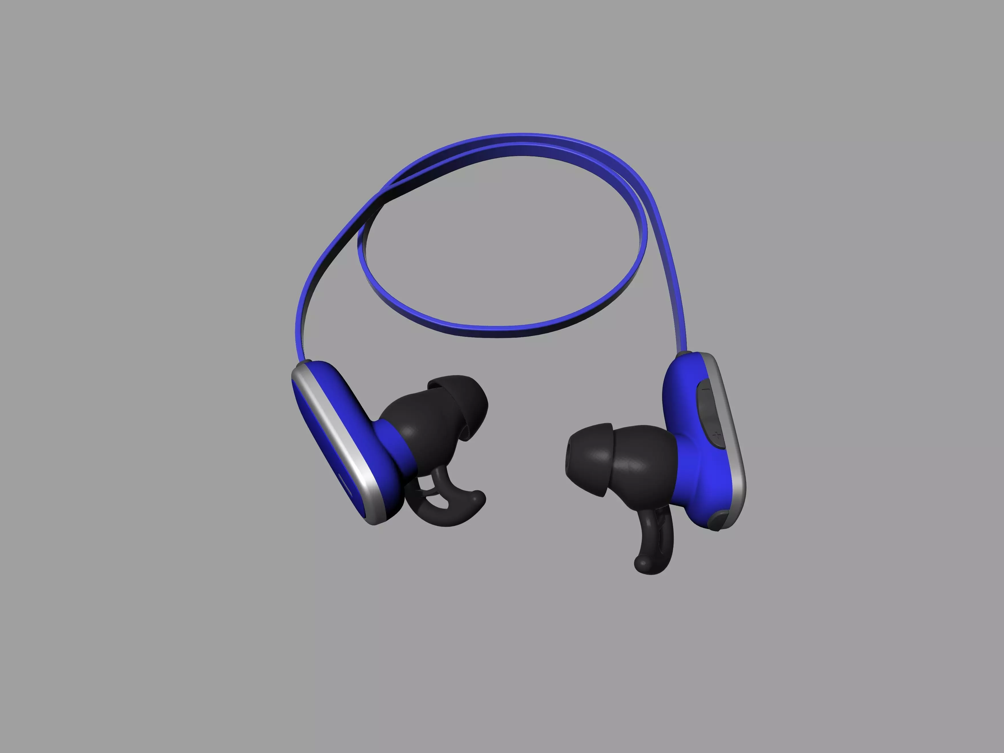 Bule-black Bluetooth headset 3D print model_0