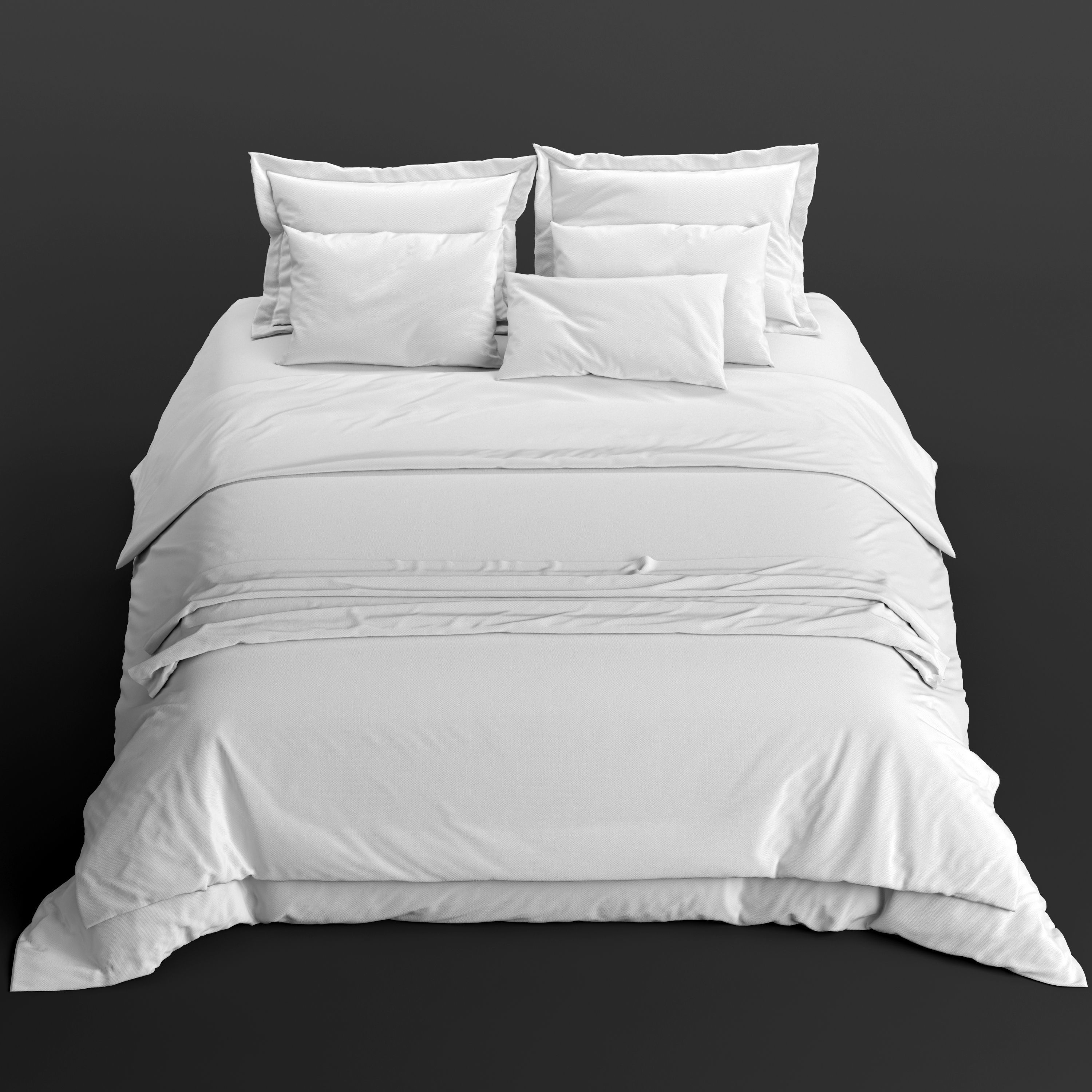 Modern bed 2 3D model_1