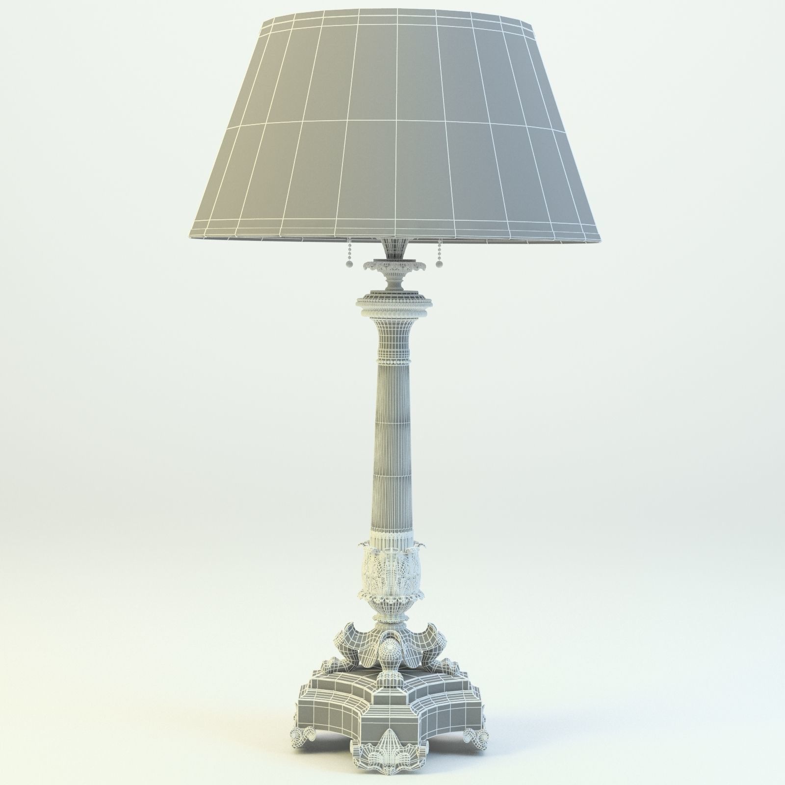 Vintage Lamp Low-poly 3D model 3D model_1