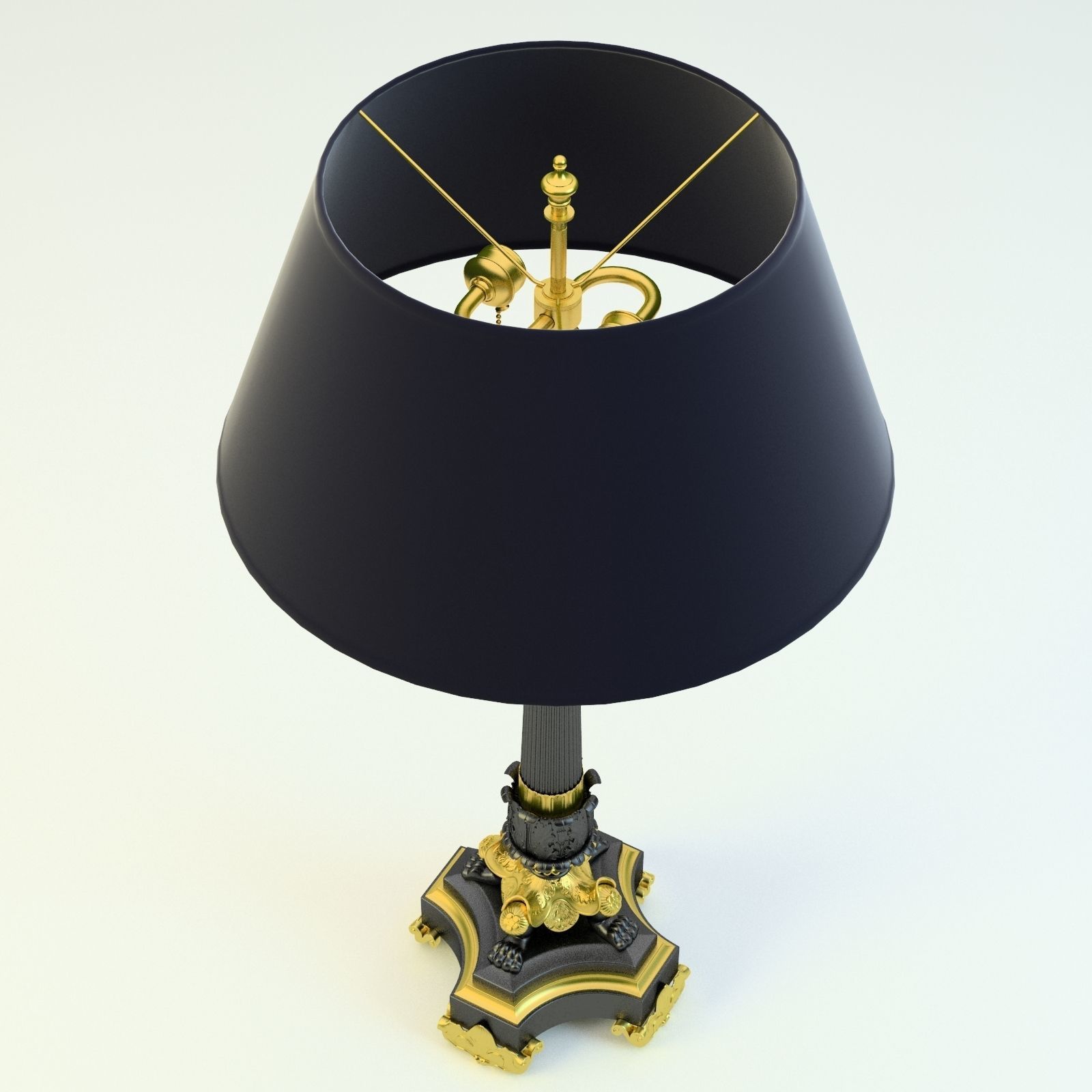 Vintage Lamp Low-poly 3D model 3D model_5