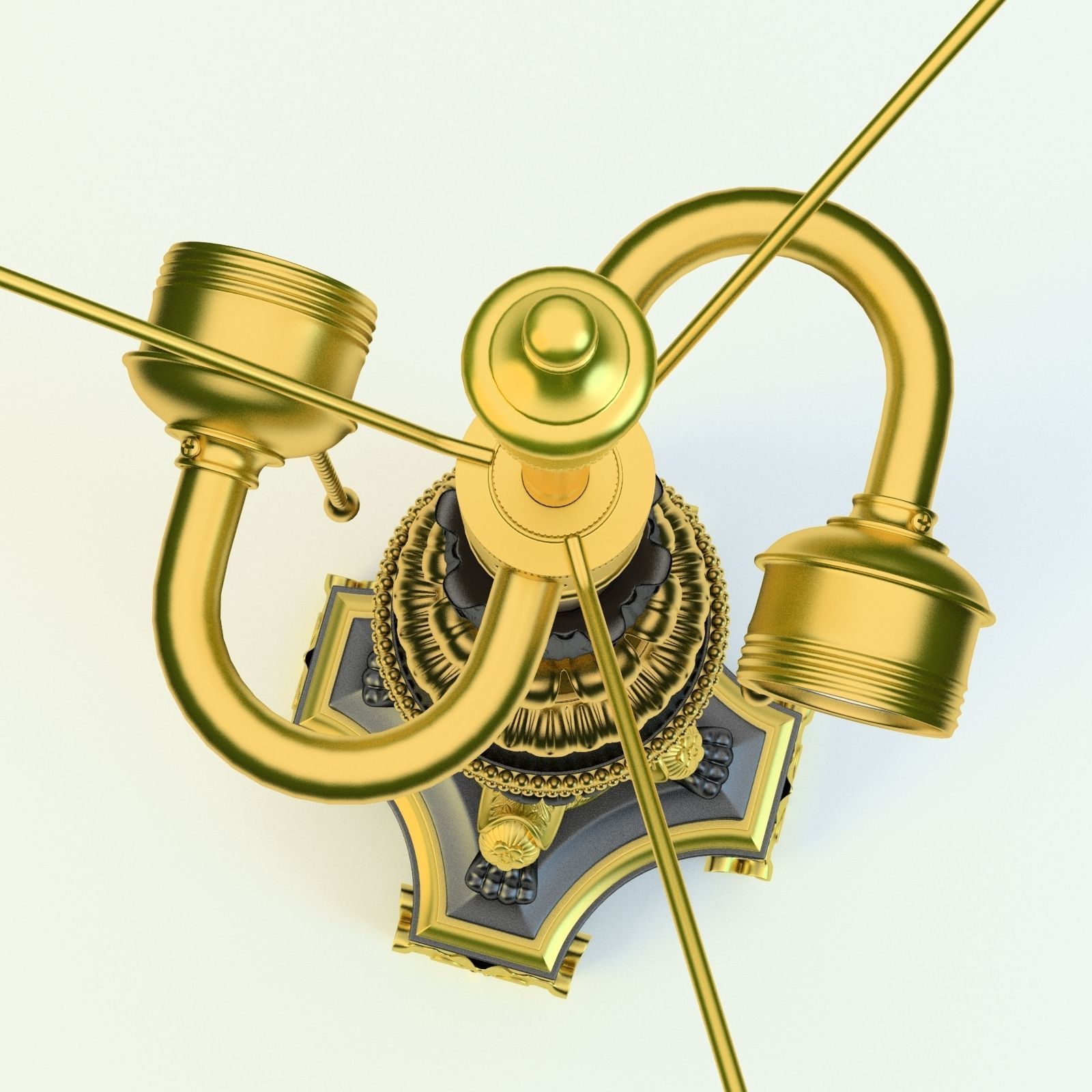 Vintage Lamp Low-poly 3D model 3D model_6
