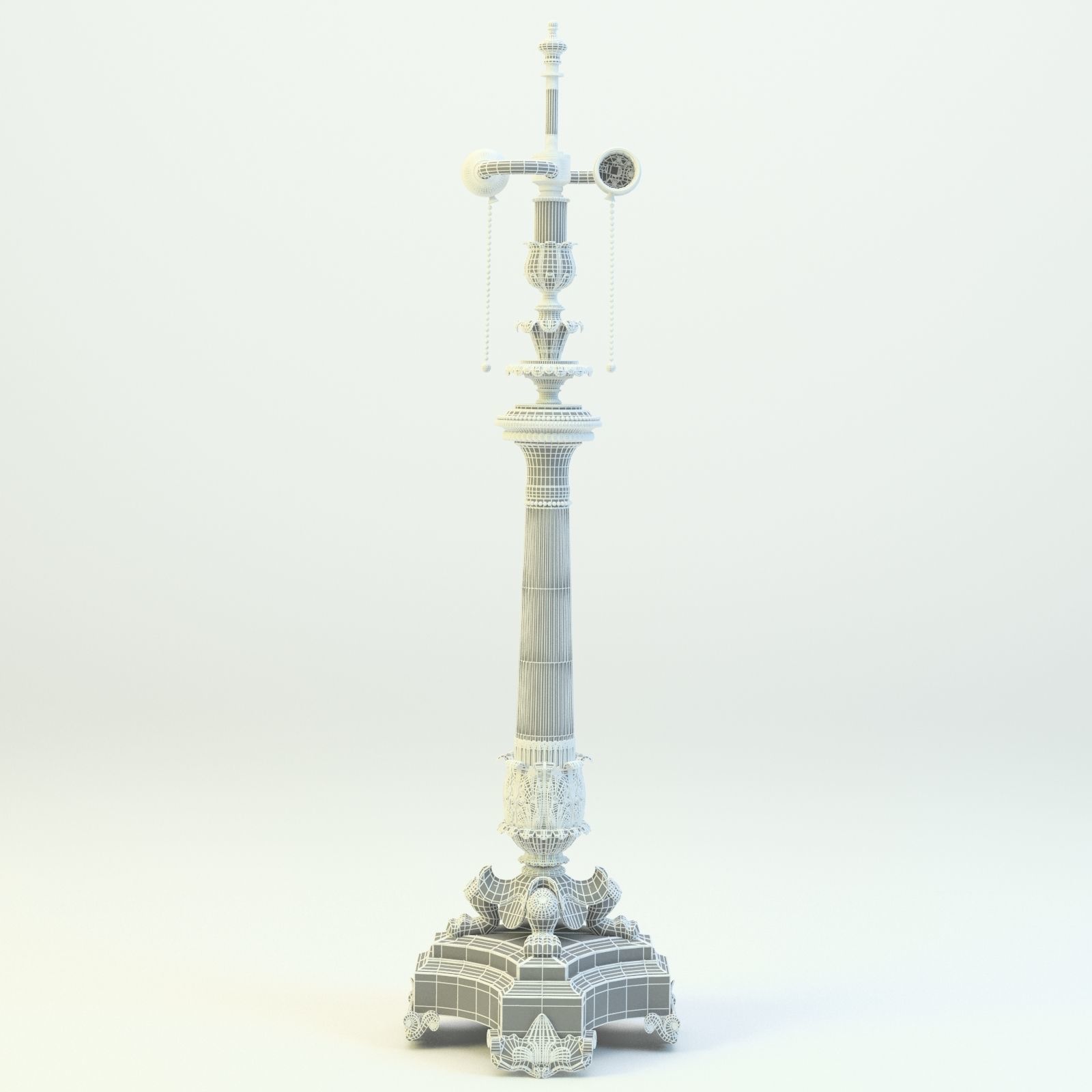 Vintage Lamp Low-poly 3D model 3D model_11