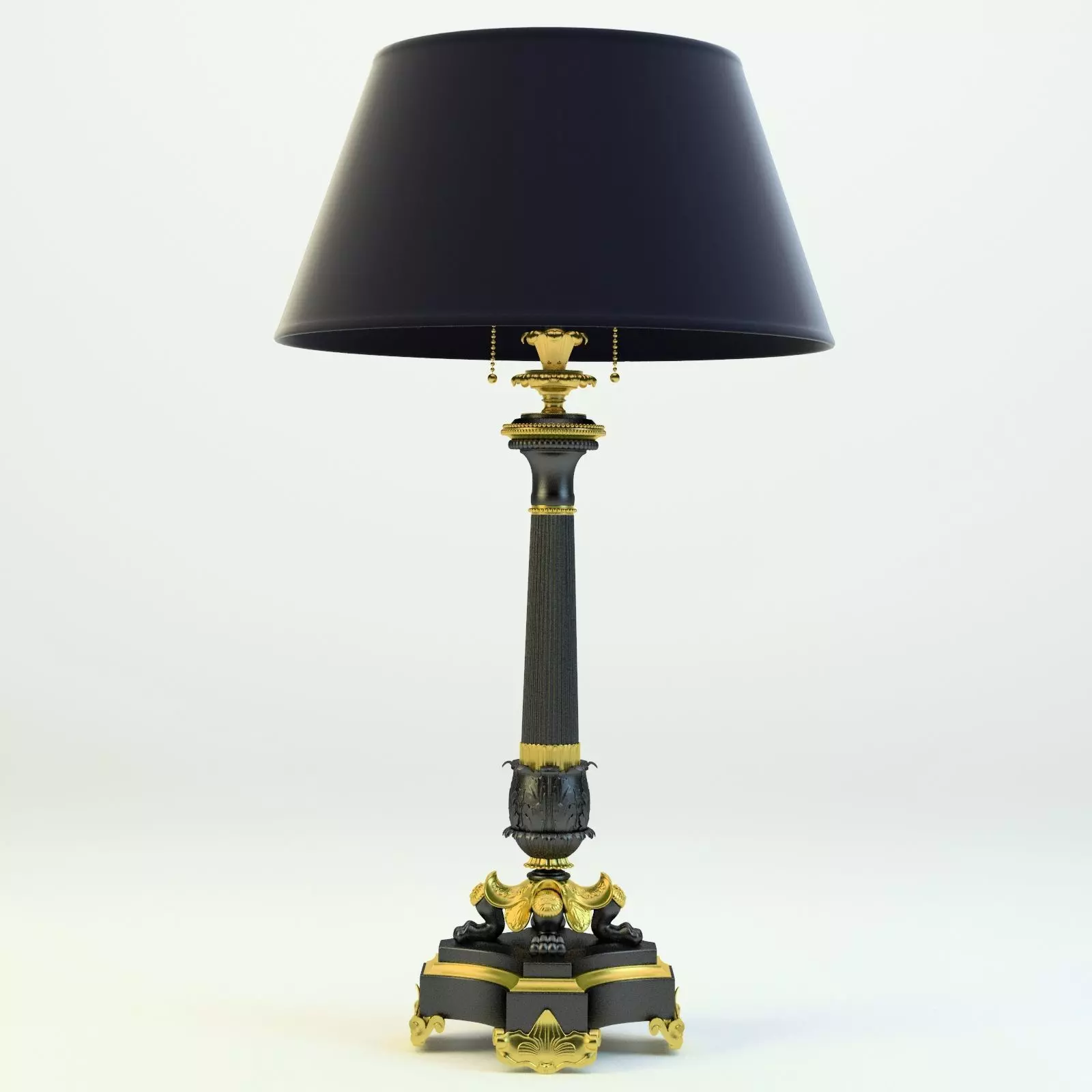 Vintage Lamp Low-poly 3D model 3D model_0